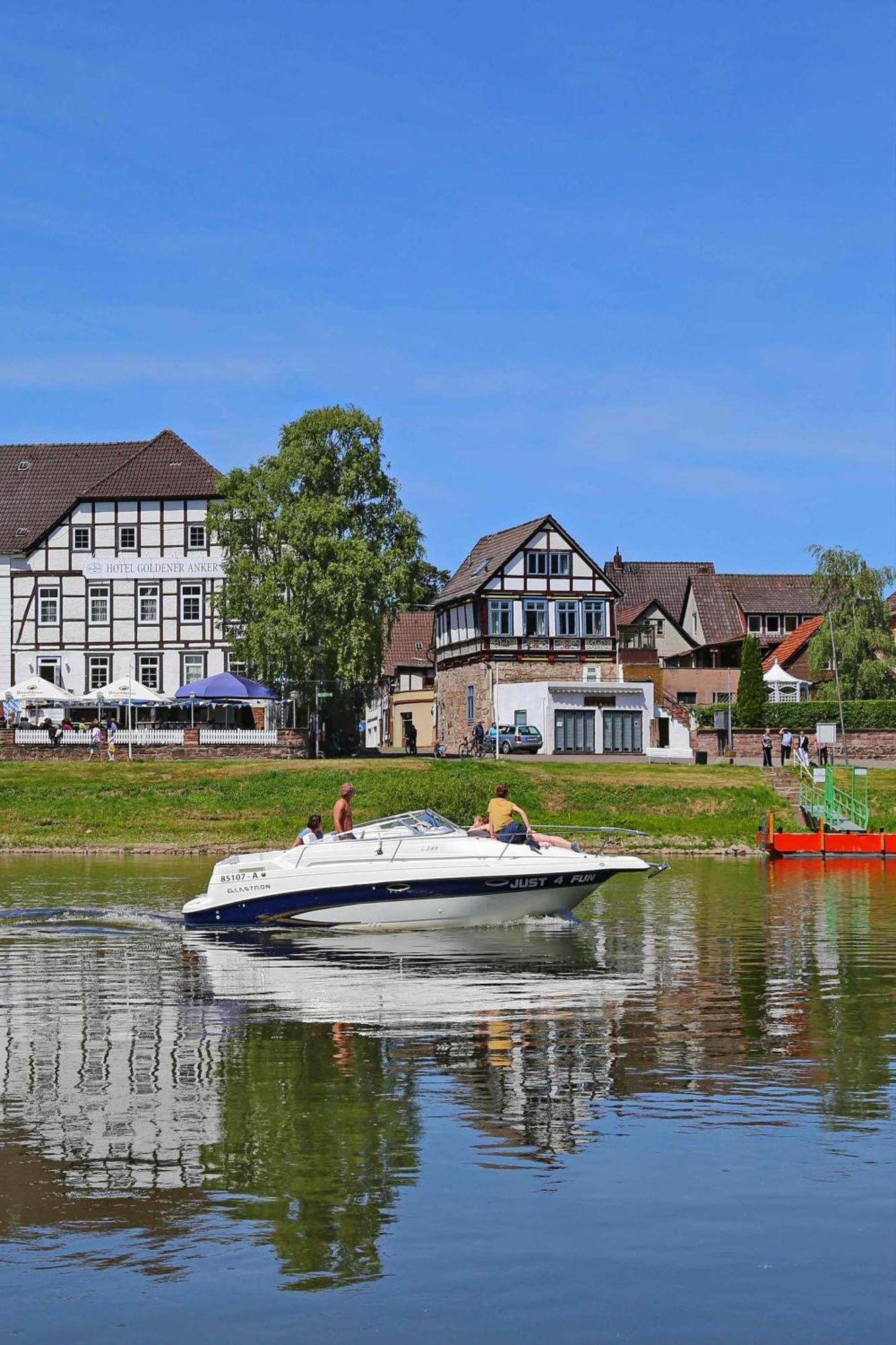 Ferienwohnungen Am Weserstrand Боденвердер Экстерьер фото